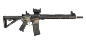 PSA Custom 16" SS 5.56 Nato Rifle W/ PSA Custom Flatbow FCG, Romoeo 7s Green Dot, Weathered Patina