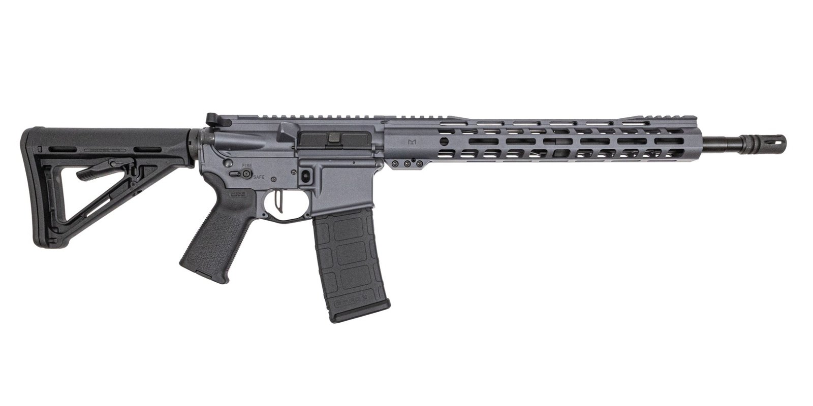 PSA Custom 16" M4 Carbine 5.56 NATO 1:7 Nitride 13.5" MLOK Rifle W/3.5lb Flatbow PSA Custom FCG - Grey
