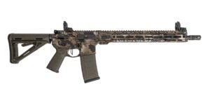 PSA Custom 16" 5.56 1/7 Nitride Rifle W/ 15" Hex Mlok Rail, Mbus SS, Flat FCG - Hollow Bottom Camo