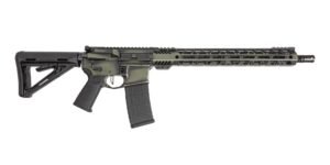PSA Custom 16" M4 Carbine-Length 5.56 NATO 1:7 Nitride 15" LTWT M-Lok Rifle W/ 3.5lb Flatbow FCG, Warlock Green