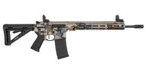 PSA Custom 16" Mid Pencil 5.56 1/7 Nitride 15" LTWT MLok Rifle, 3.5lb Flat - Western Rocky Camo