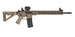 PSA Custom 18" CHF Hvy Mid 5.56 NATO 1/7 15" MLOK Rifle W/ MBUS sights, Romeo 5 ,Desert Rock