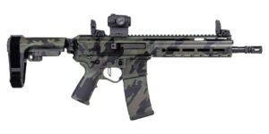 PSA Custom Jakl 10.5" 5.56 NATO 1/7 Nitride Pistol, Flat FCG, Romeo 5 Red Dot, Spanish Moss Camo