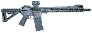 PSA Custom 5.56 NATO 14.7" Pin & Welded Nitride 13.5" Rifle W/ Flatbow FCG, Romeo 5 - Dusk Fall