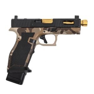PSA Sabre Dagger Full Size - S 9mm Pistol, Tin-Threaded Barrel, W/Mag Extensions, M81 Desert Camo