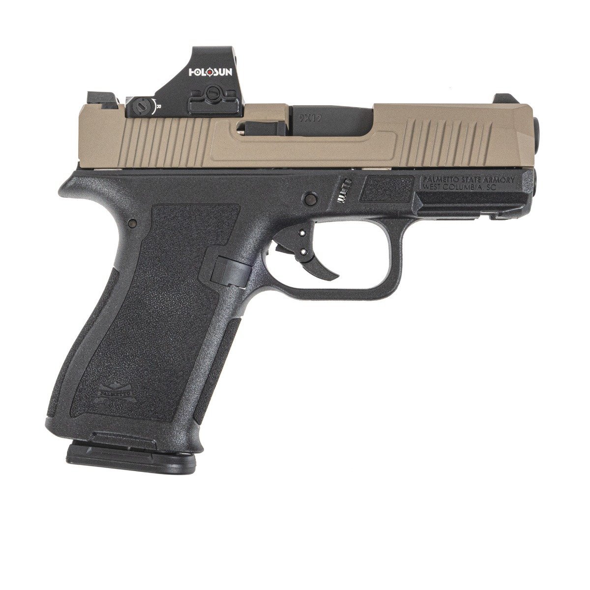 PSA Dagger Micro 9mm Pistol - Shield Cut W/Holosun 407k, FDE Slide, 2-Tone