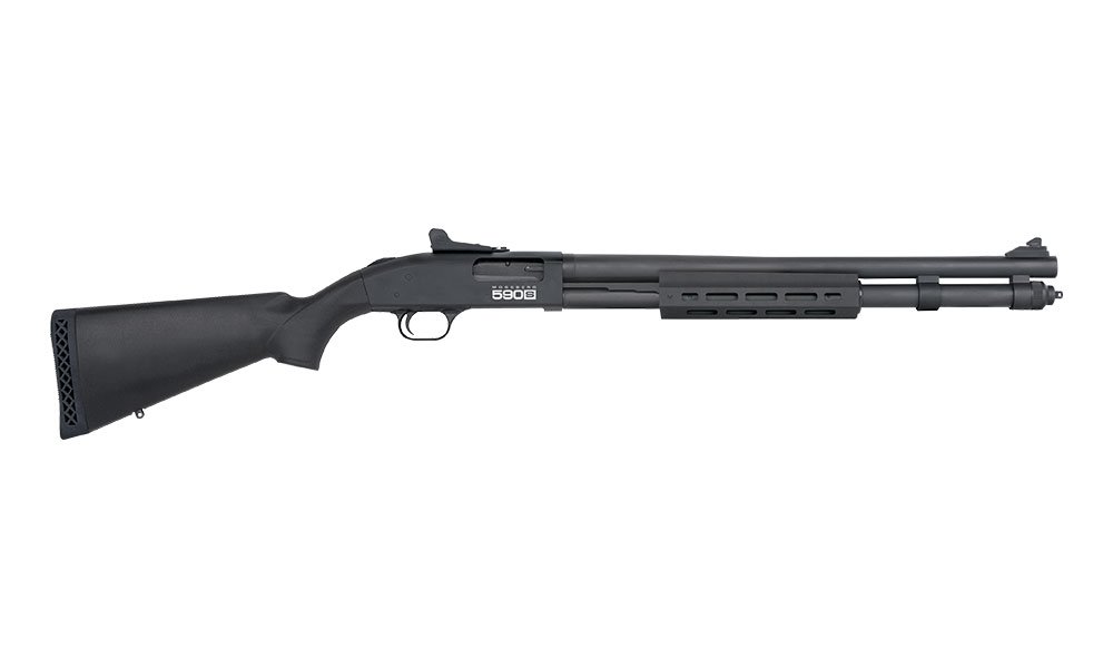 Mossberg 590S Pump Action 12 Gauge Shotgun With Ghost Ring Sight, Black - 51602