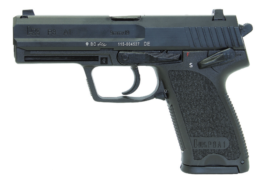 HK P8 A1 4.25" 9mm 15rd Pistol, Black - 81001072