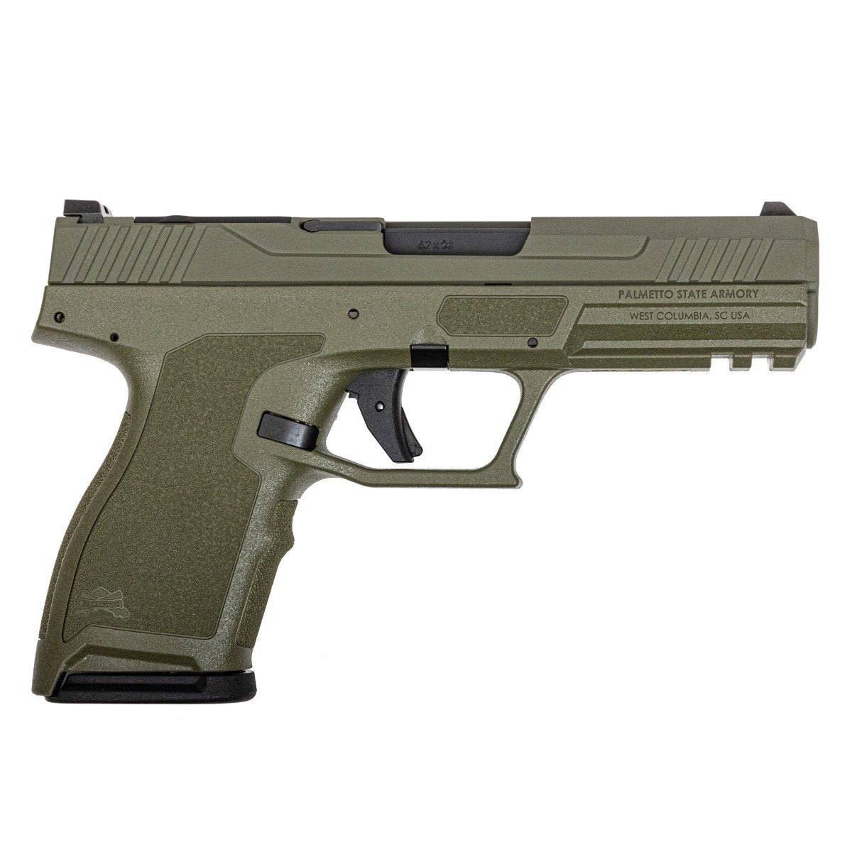 PSA 5.7 Rock Compact Complete Optic Ready Pistol, Non-Threaded Barrel, Sniper Green