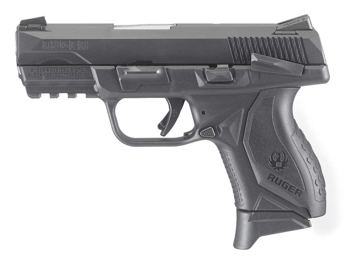 Ruger American Compact 9mm Pistol With Manual Safety, Black - 8639