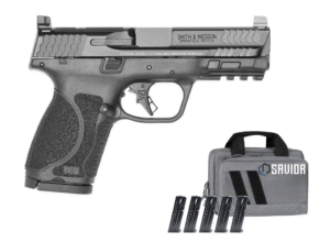 S&W Bundle M&P9 M2.0 OR Compact 4" 9mm (5)15rd Pistol NTS with Savior Bag - 14778