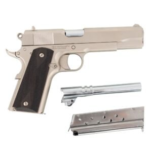 Tisas Pistol 1911 A1 Stakeout 9mm/.38 Super Pistol 5" 9rds, Nickel - 10100562